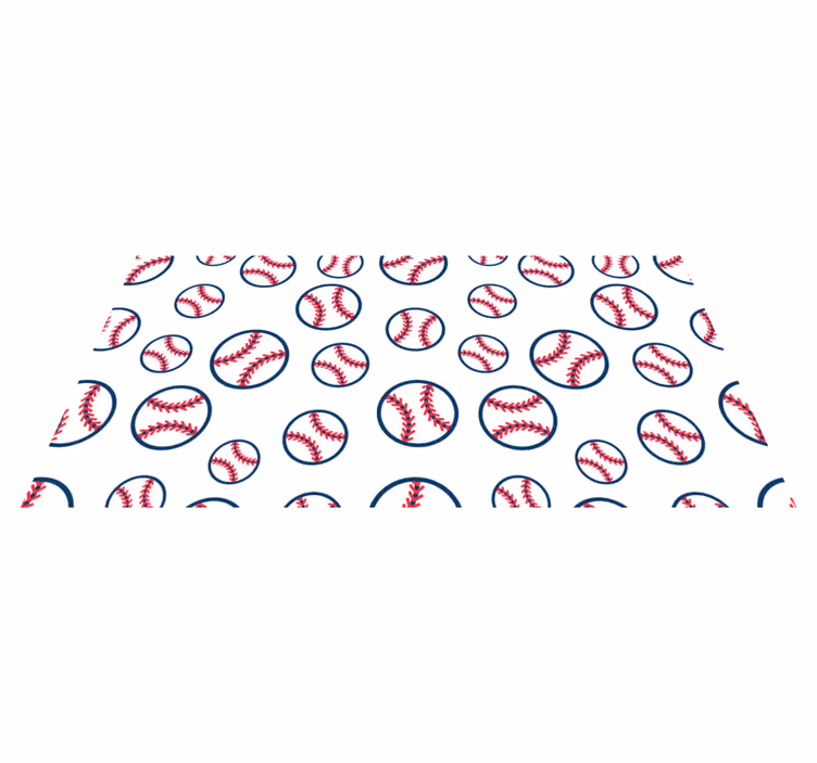 Honkbalpatroon vinyl tapijt spel - TenStickers