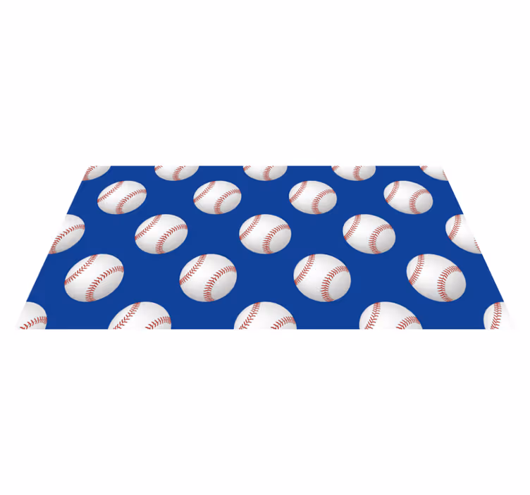 Honkbalmotief vinyl tapijt spel - TenStickers