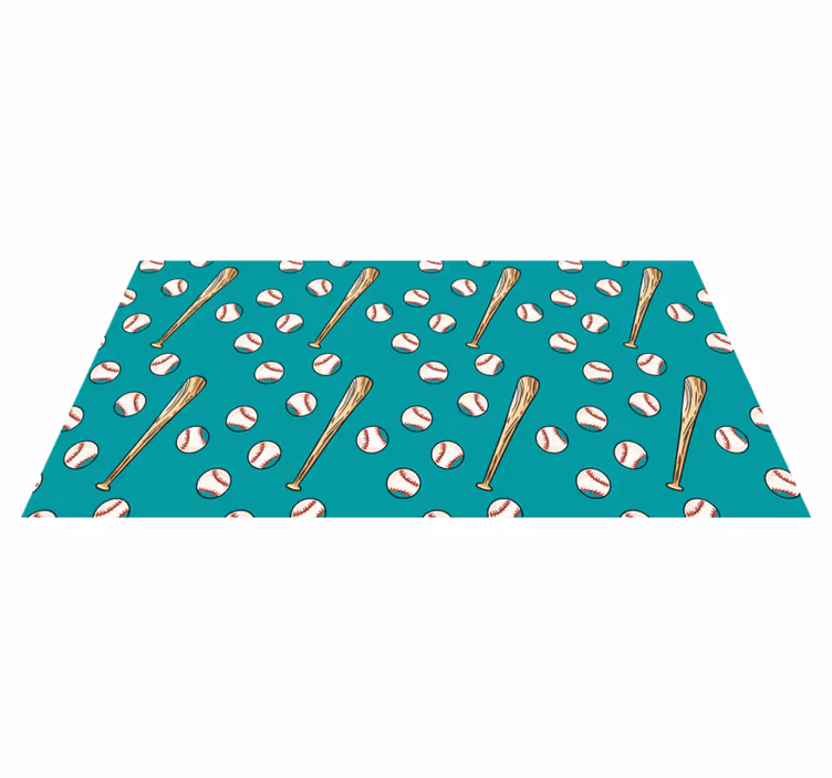 Honkbalpatroon leuk vinyl tapijt spel - TenStickers