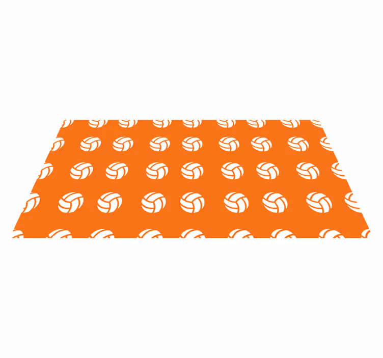 Oranje volleybalpatroon vinyl tapijt spel - TenStickers