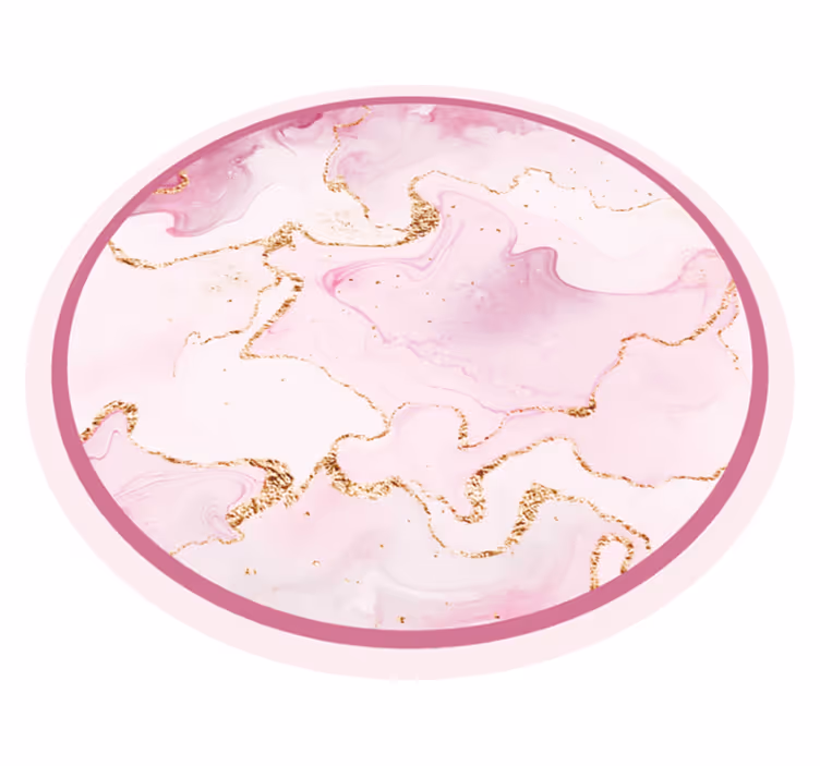 Elegante roze werveling marmeren vinyl tapijt - TenStickers