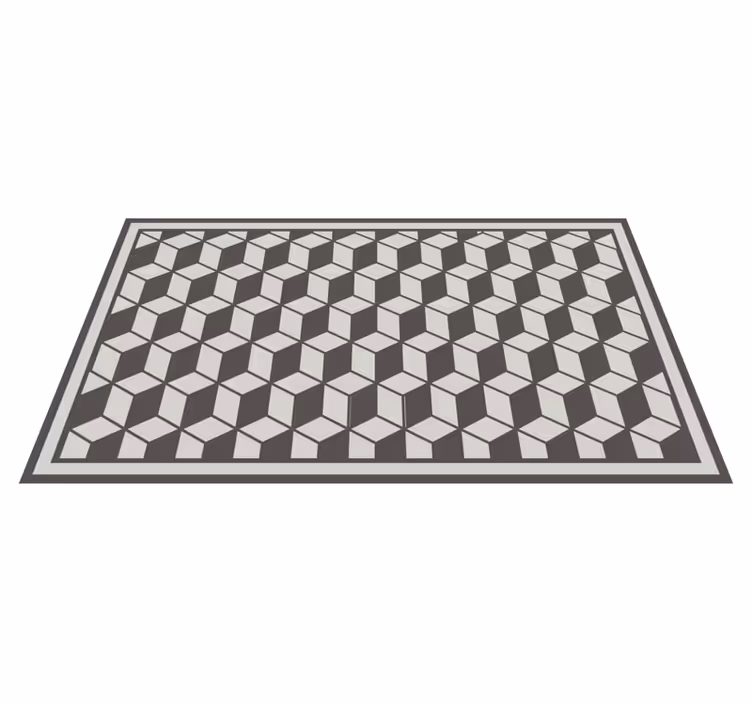 Kubistisch motief vinyl tapijt geometrisch - TenStickers