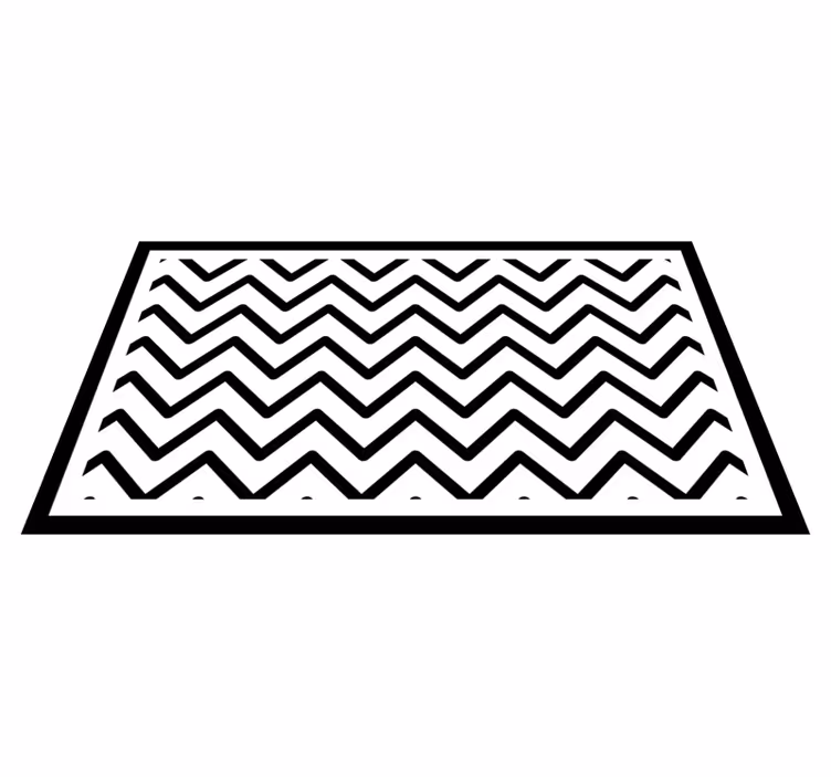 Chevron-stijl vinyl tapijt ontvangst hal - TenStickers