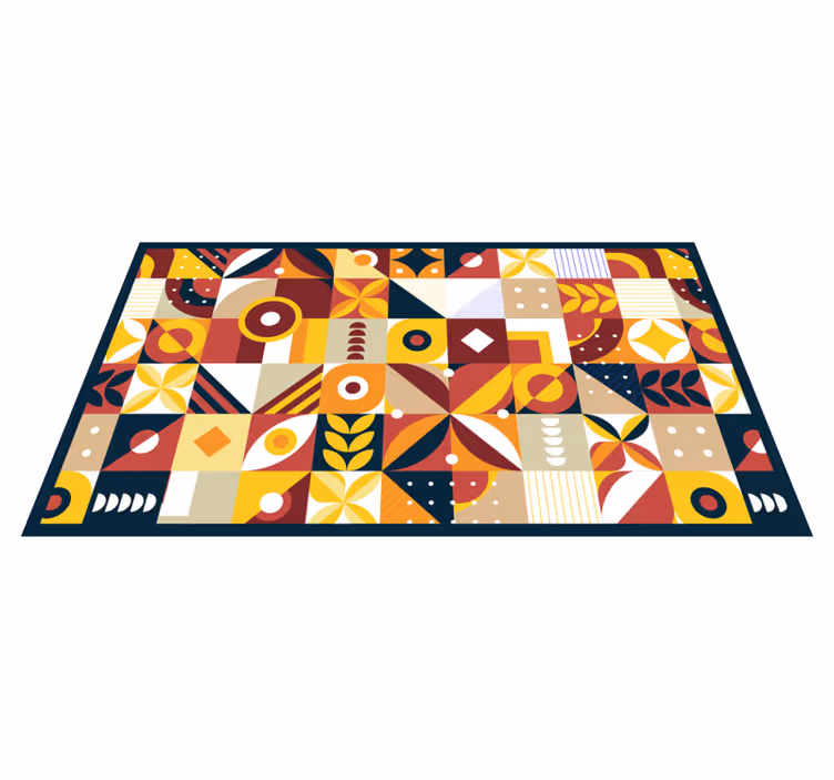 Levendige composities vinyl tapijt tegels - TenStickers
