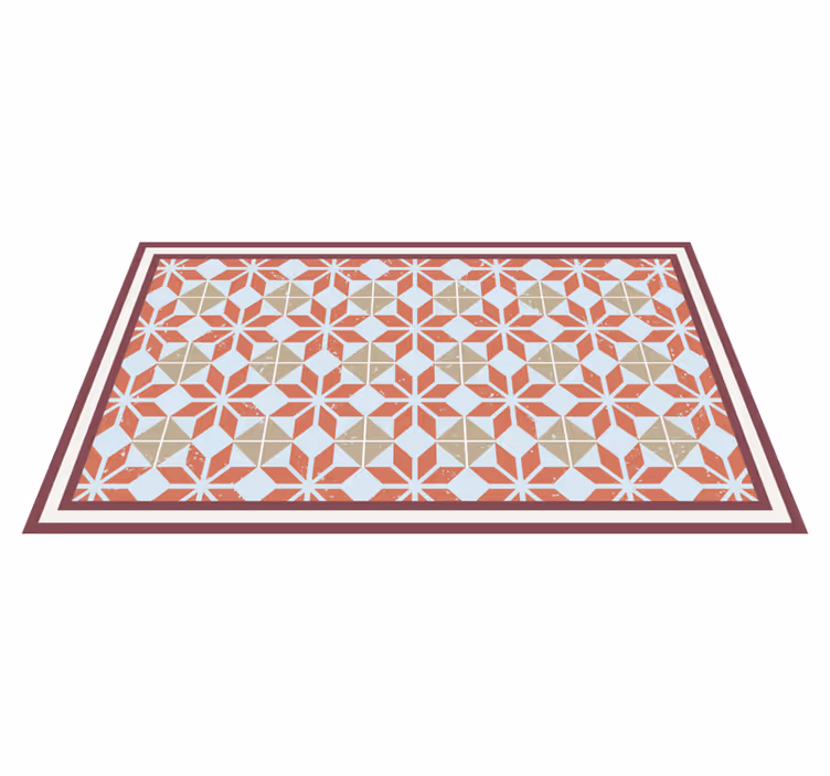 Geometrisch element vinyl tapijt tegels - TenStickers