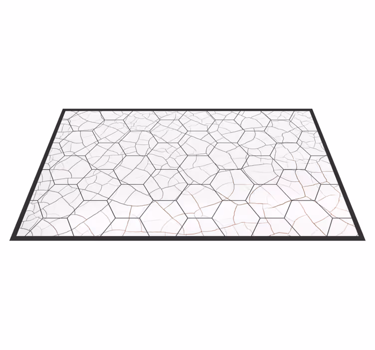 Gebarsten steenpatroon vinyl tapijt geometrisch - TenStickers