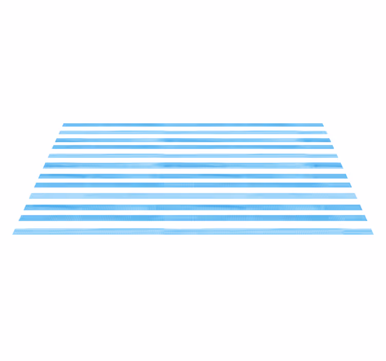 Blauw motief vinyl tapijt met strepen - TenStickers