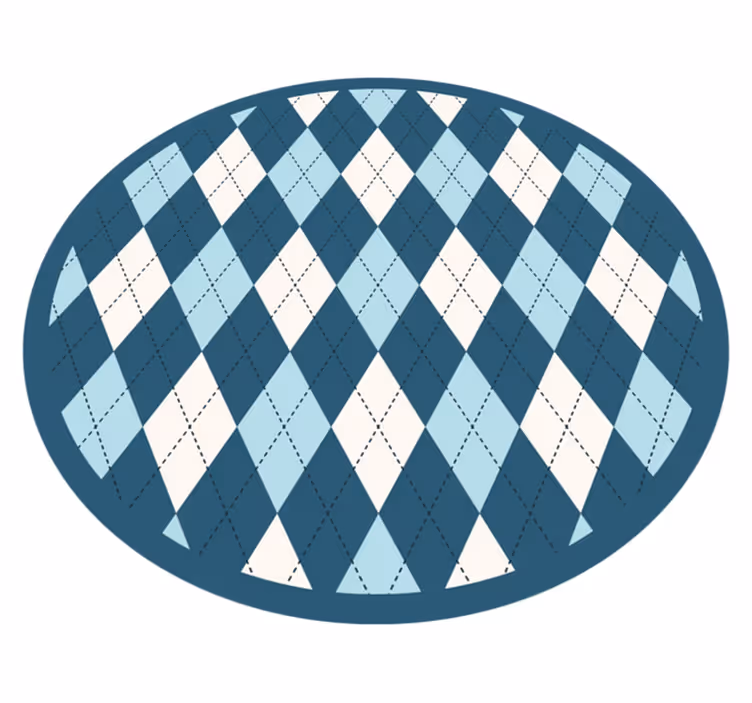 Diamantpatroon elegantie vinyl tapijt geometrisch - TenStickers