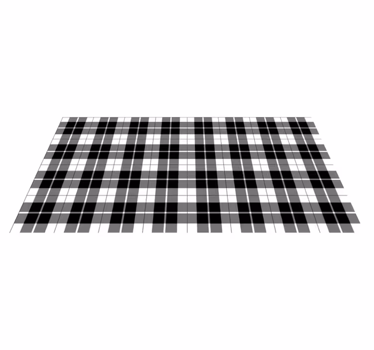 Contrasterend ruitjespatroon vinyl tapijt geometrisch - TenStickers