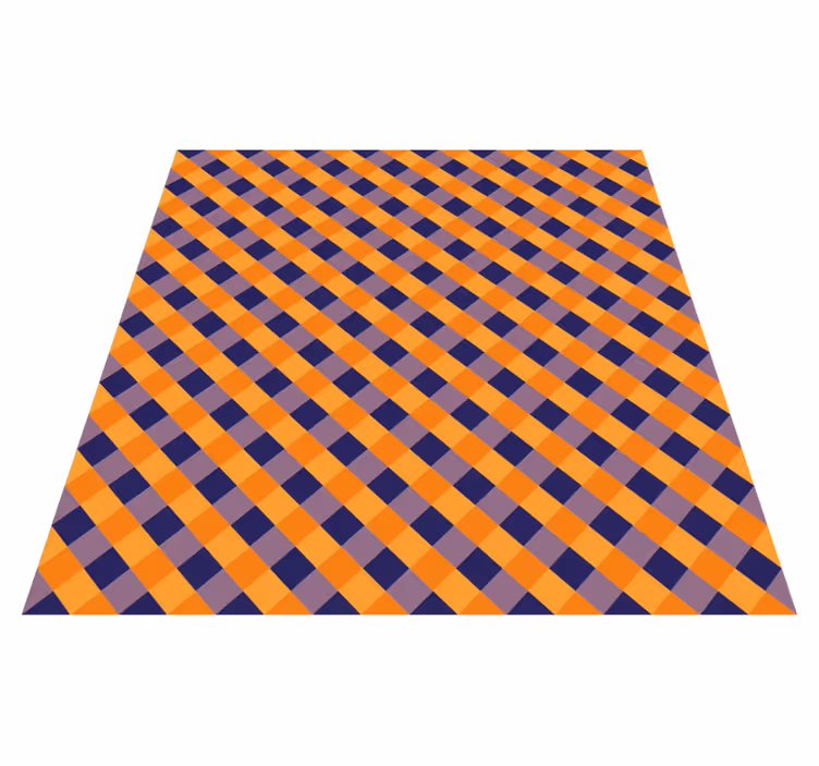 Diagonale kleurblokken vinyl tapijt met strepen - TenStickers