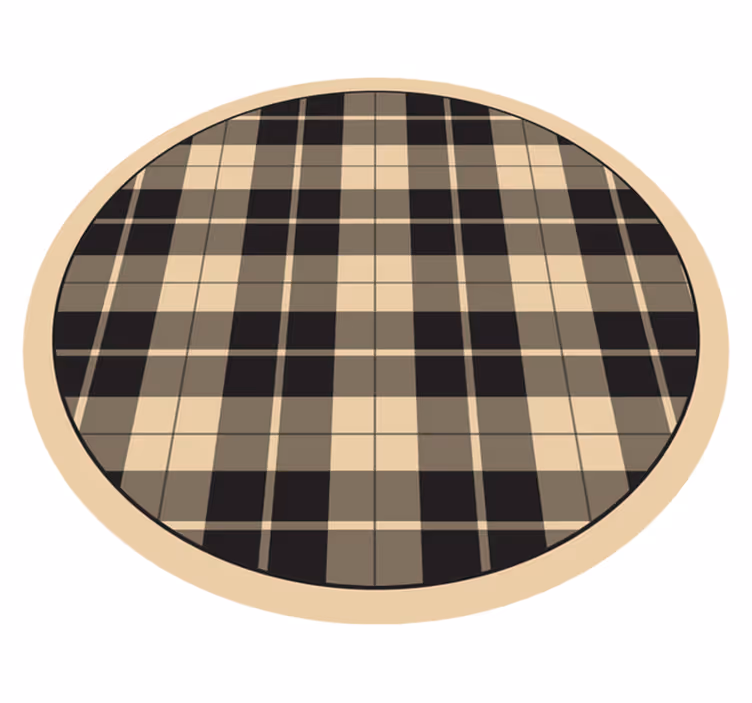 Plaidconfiguratie vinyl vloerkleed rond - TenStickers
