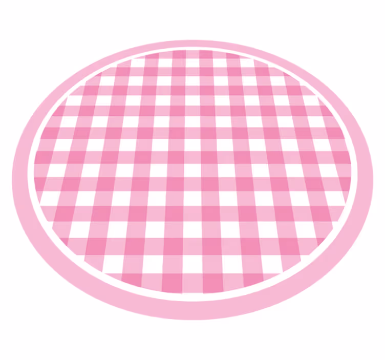 Roze geruite stijl vinyl tapijt voor meer kinderen - TenStickers