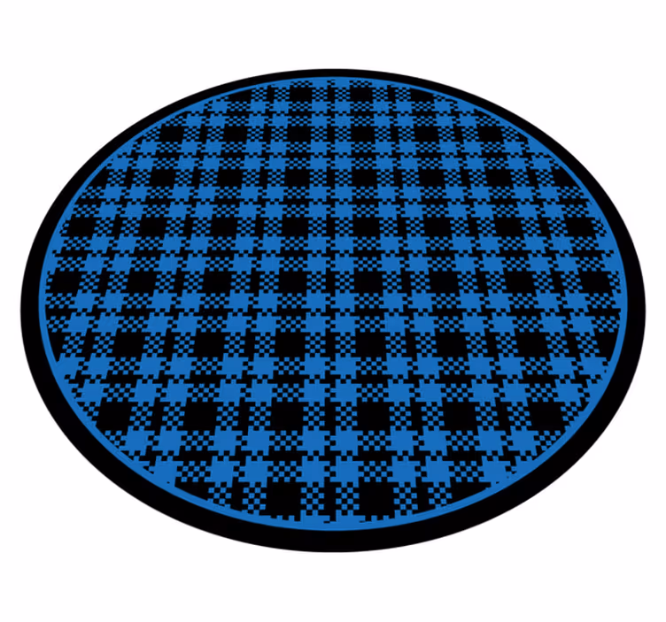 Gecontroleerde compositie vinyl vloerkleed rond - TenStickers