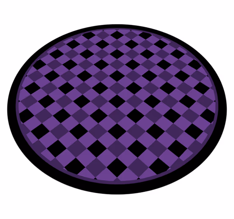 Chique geruit patroon vinyl tapijt modern - TenStickers