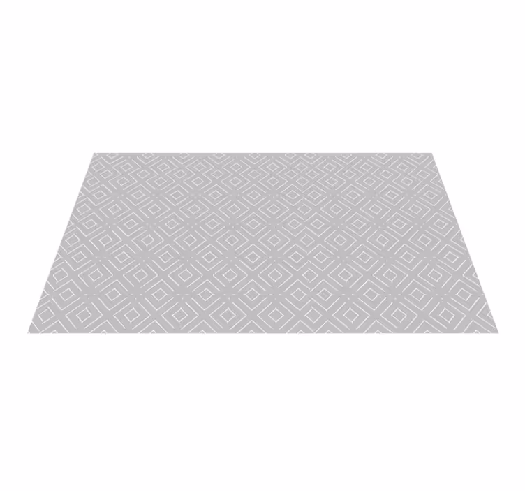 Grijze stijlvolle diamanten vinyl tapijt slaapkamer - TenStickers
