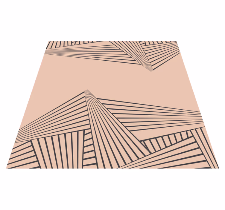 Lineair geometrisch patroon vinyl tapijt modern - TenStickers