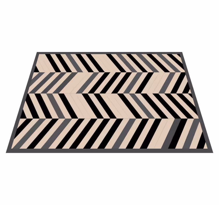 Chevronpatroon charme vinyl tapijt modern - TenStickers