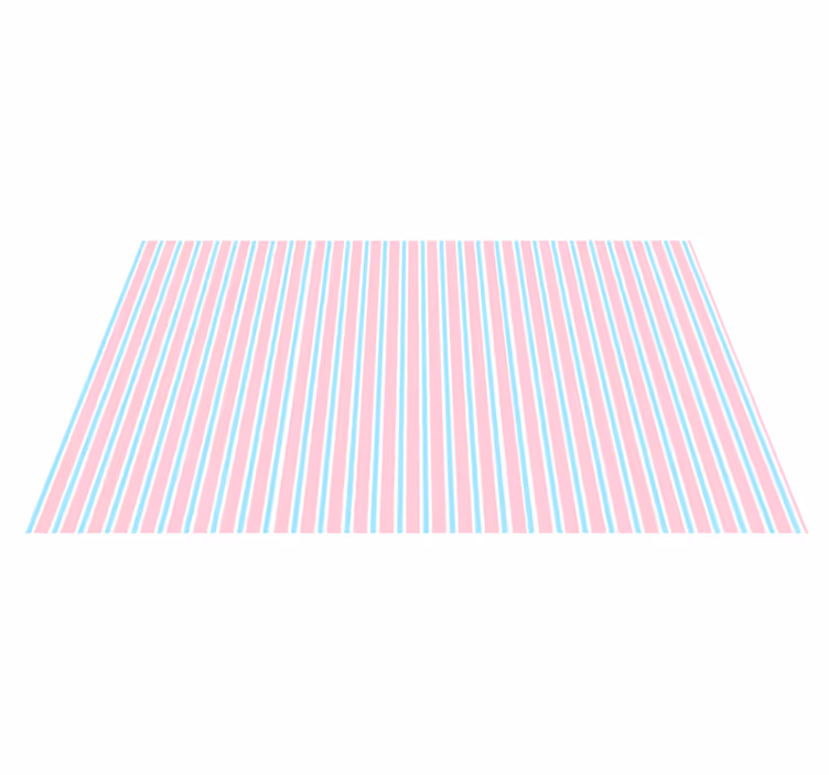 Pastelpatroon vinyl tapijt met strepen - TenStickers