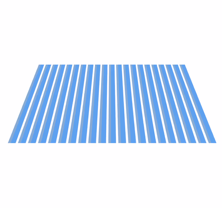 Blauw en wit ontwerp vinyl tapijt met strepen - TenStickers