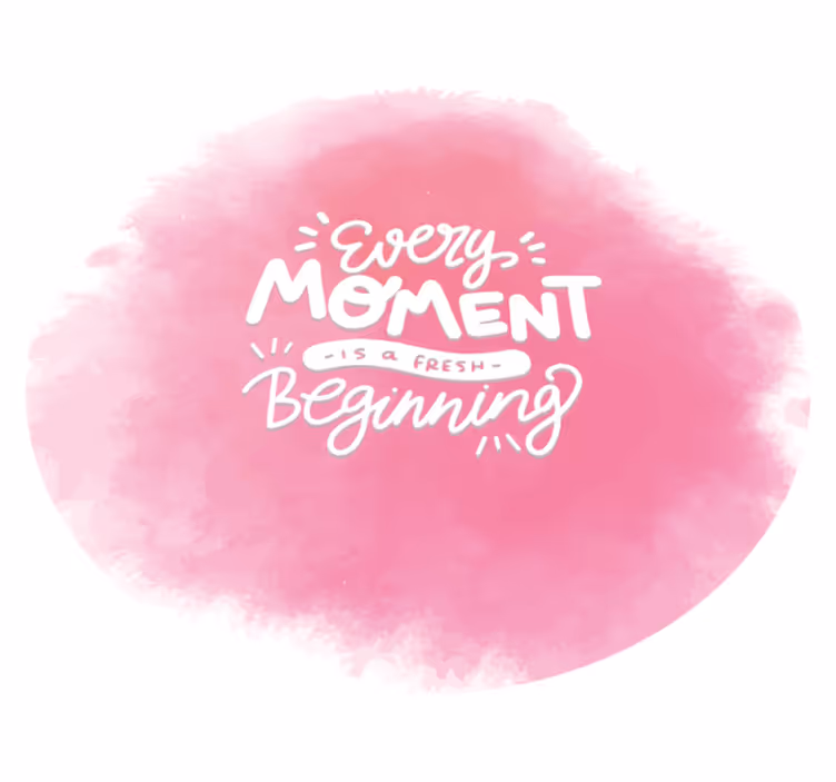 Elk moment begint vinyl tapijt zinnen en teksten - TenStickers