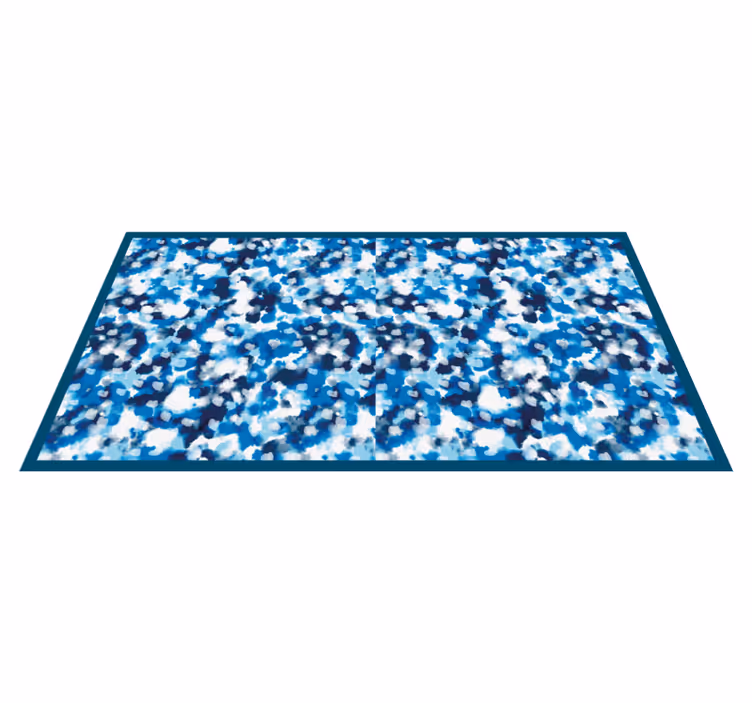 Blauw spatontwerp vinyl tapijt voor meer kinderen - TenStickers