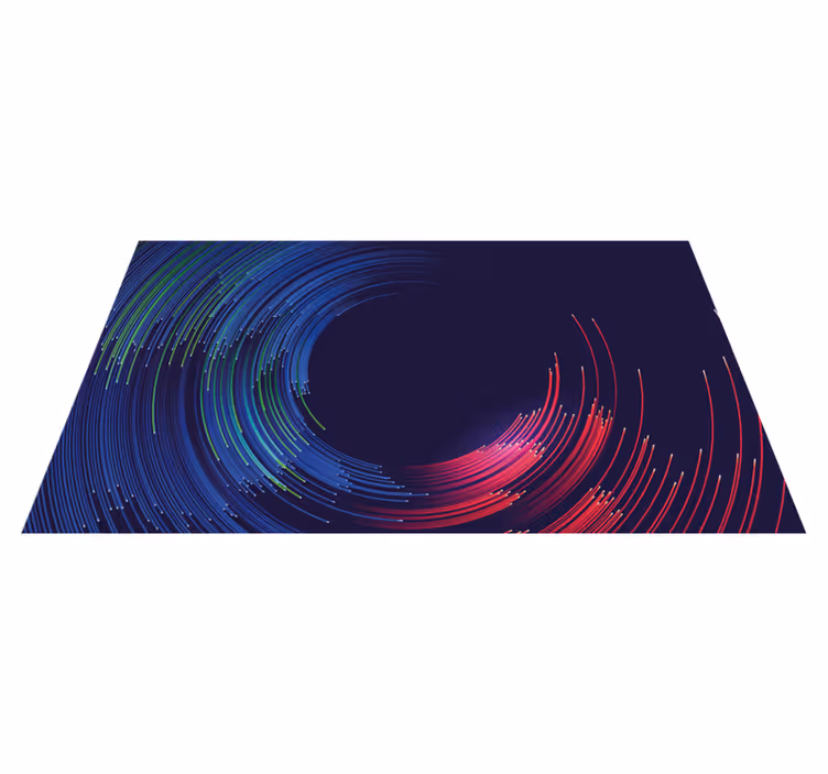 Wervelende kleurgolven vinyl tapijt modern - TenStickers