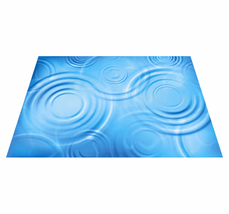 Vinyl tapijt badkamer – Golvend Water Effect in Blauw Design - TenStickers