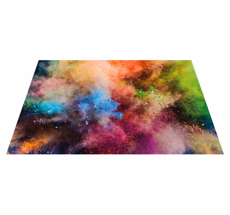 Kosmische kleurexplosie vinyl tapijt voor meer kinderen - TenStickers