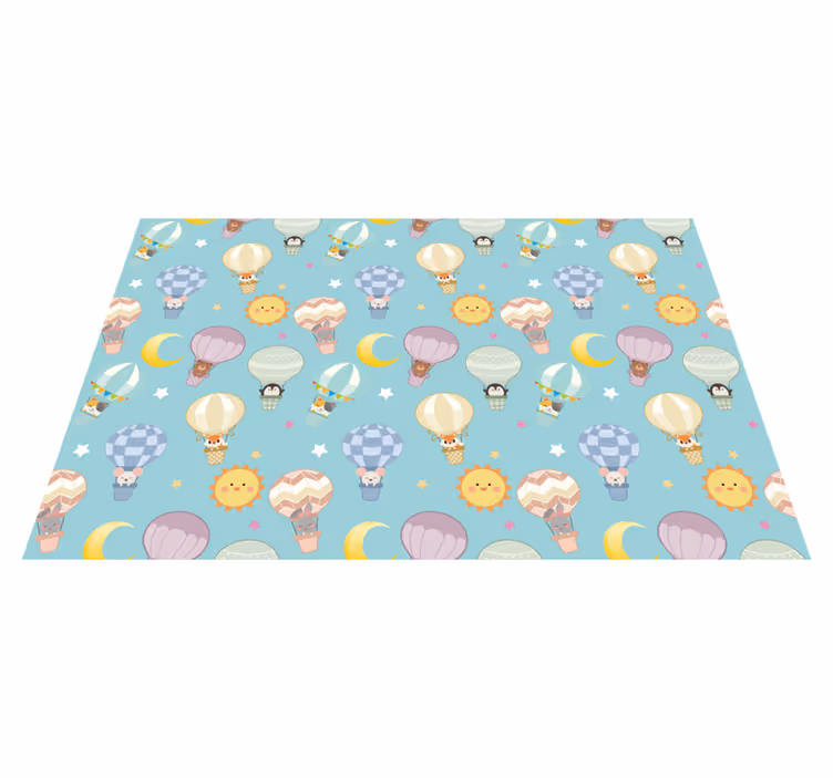 Grillige lucht vinyl tapijt baby - TenStickers