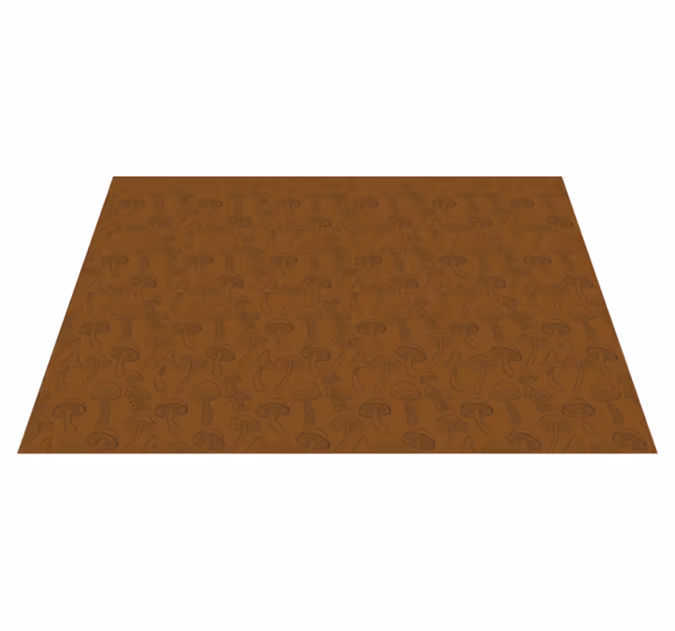 Paddenstoelenpatroon vinyl tapijt natuur - TenStickers
