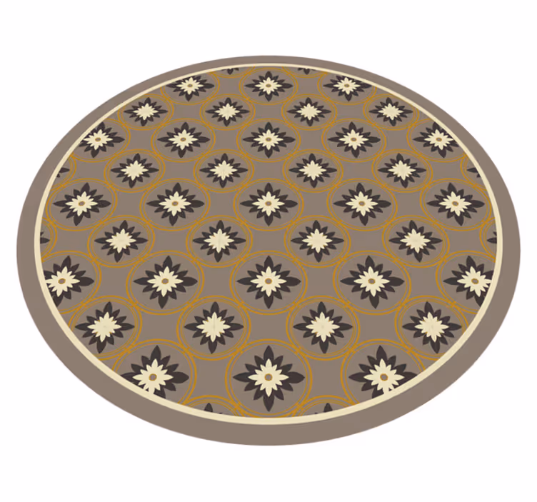 Patrooncirkel vinyl tapijt mozaïek - TenStickers
