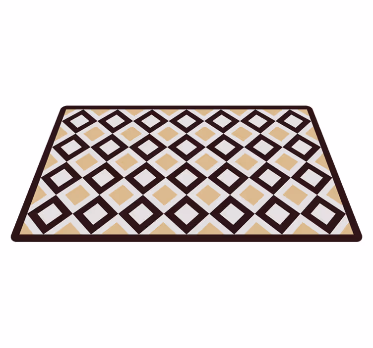 Diamant element vinyl tapijt geometrisch - TenStickers