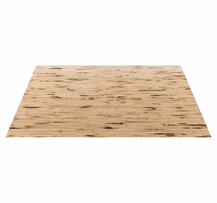 Natuurlijk bamboe-effect vinyl tapijt met houtstructuur - TenStickers