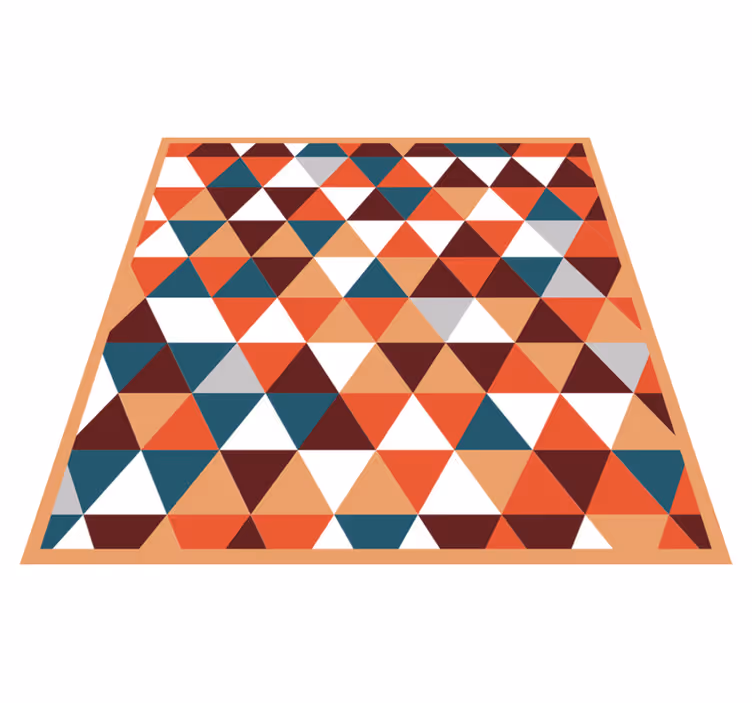 Driehoekig mozaïekpatroon vinyl tapijt geometrisch - TenStickers