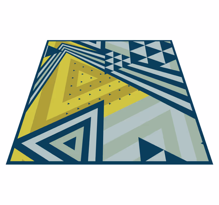 Driehoekige elementen vinyl tapijt geometrisch - TenStickers
