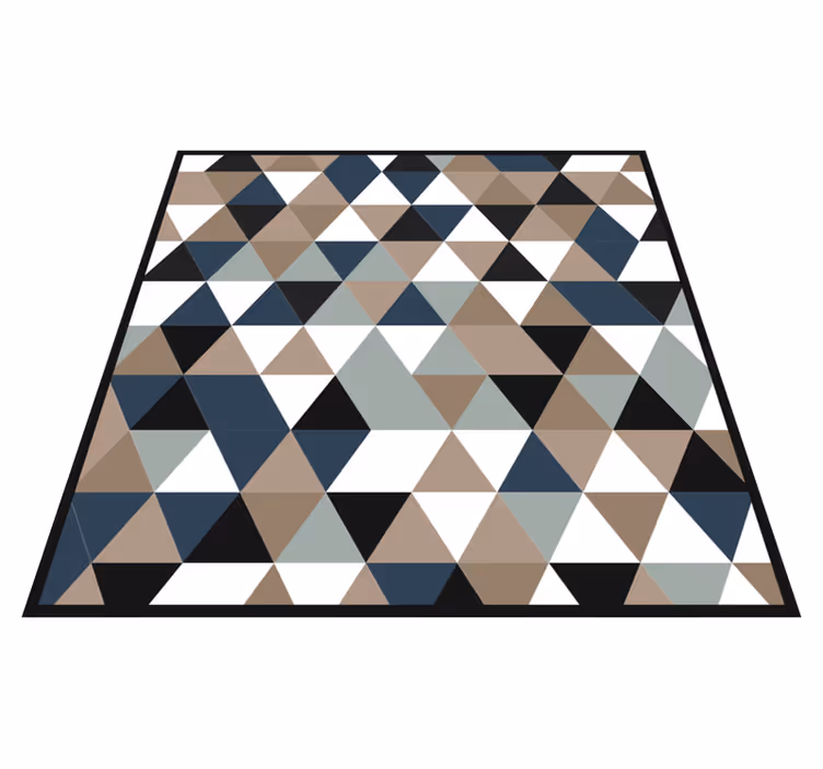 Driehoekige tonen vinyl tapijt geometrisch - TenStickers
