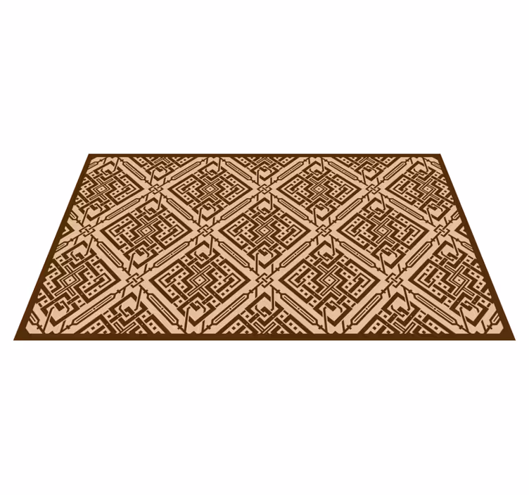 Elegant geometrisch element vinyl tapijt woonkamer - TenStickers