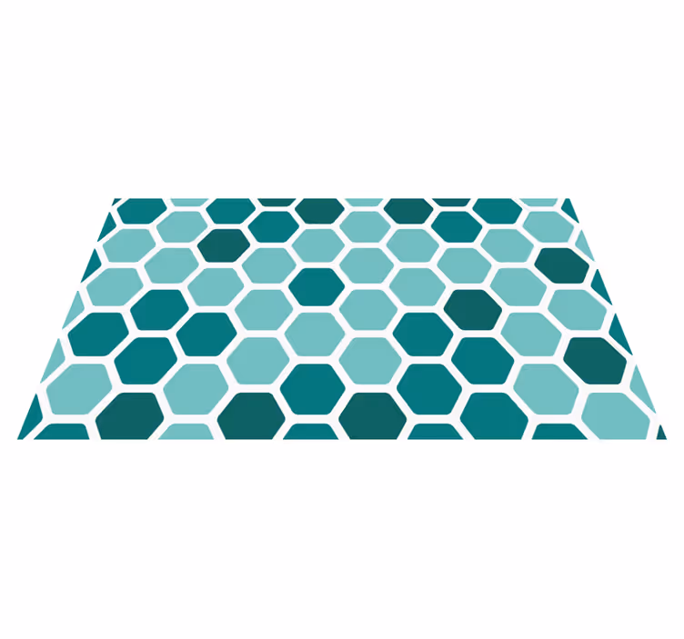 Groen honingraatmotief vinyl tapijt geometrisch - TenStickers