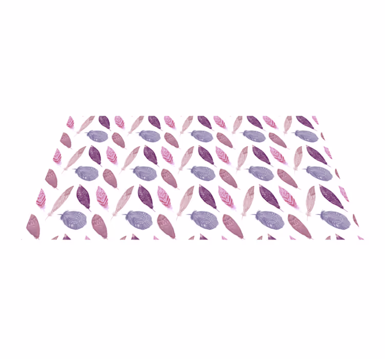 Levendig veermotief vinyl tapijt natuur - TenStickers