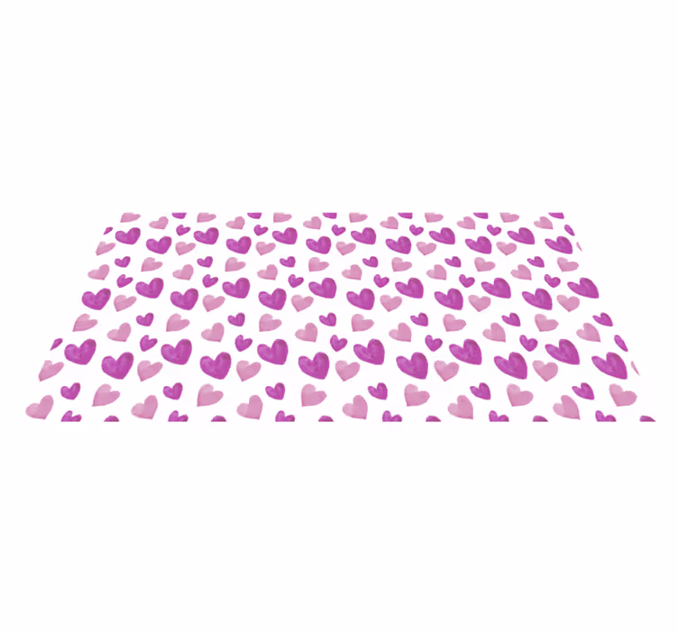 Hartpatroon speels vinyl tapijt voor meer kinderen - TenStickers