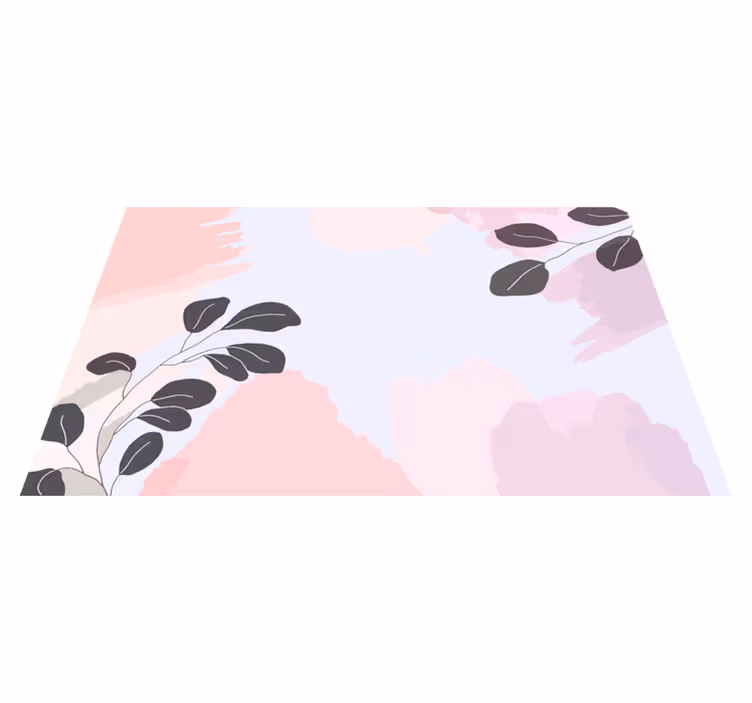 Elegant bladpatroon vinyl tapijt bloemen en planten - TenStickers