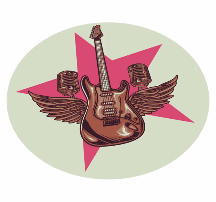 Rockster eerbetoon vinyl tapijt tiener - TenStickers