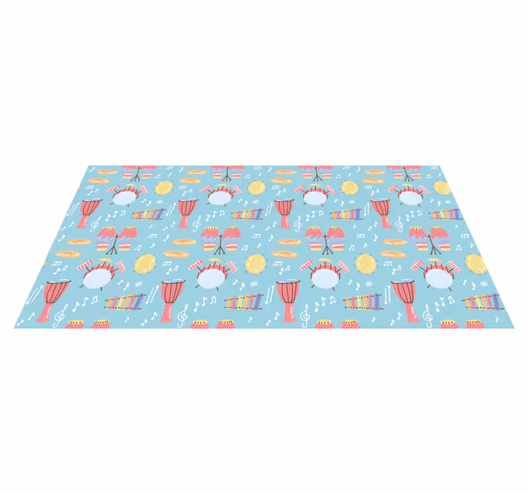 Muziekinstrumenten plezier vinyl tapijt voor meer kinderen - TenStickers