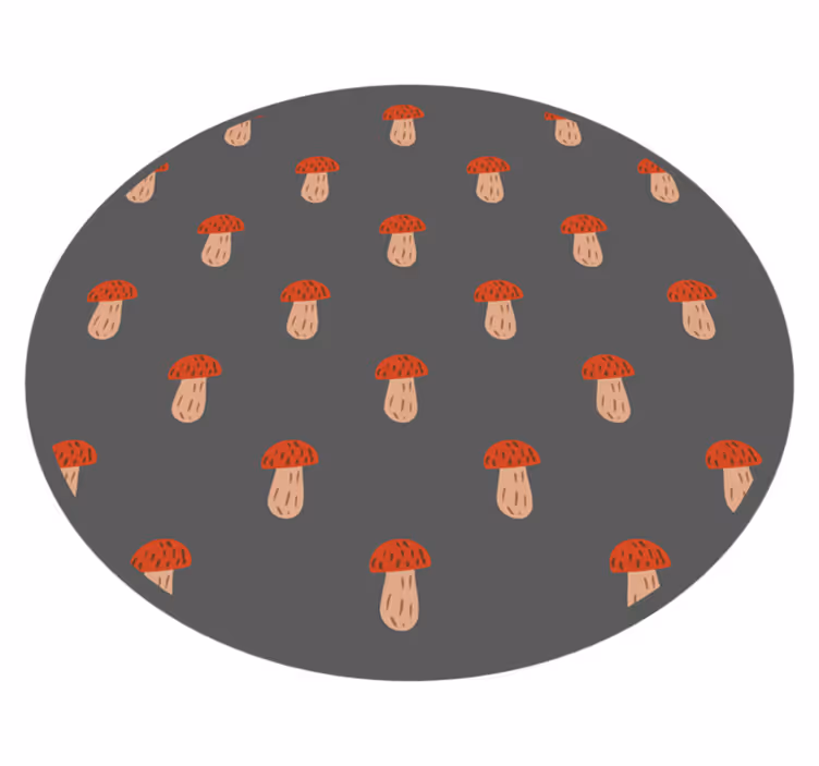 Ronde paddenstoel vinyl vloerkleed keuken - TenStickers