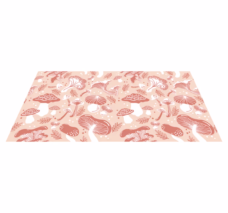 Paddenstoelenfantasie vinyl tapijt natuur - TenStickers