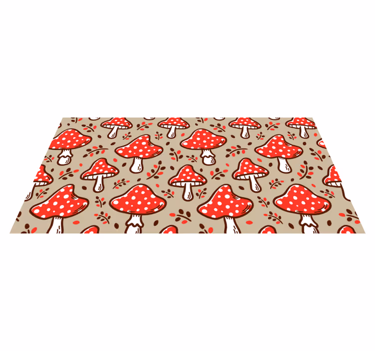 Levendige schimmelmotieven vinyl tapijt bloemen en planten - TenStickers