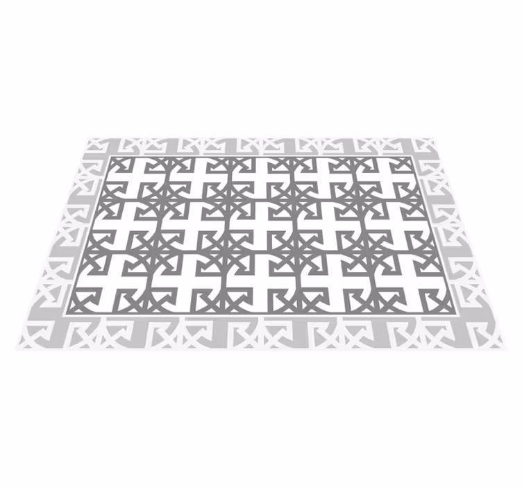 Decoratief grijs patroon vinyl tapijt tegels - TenStickers