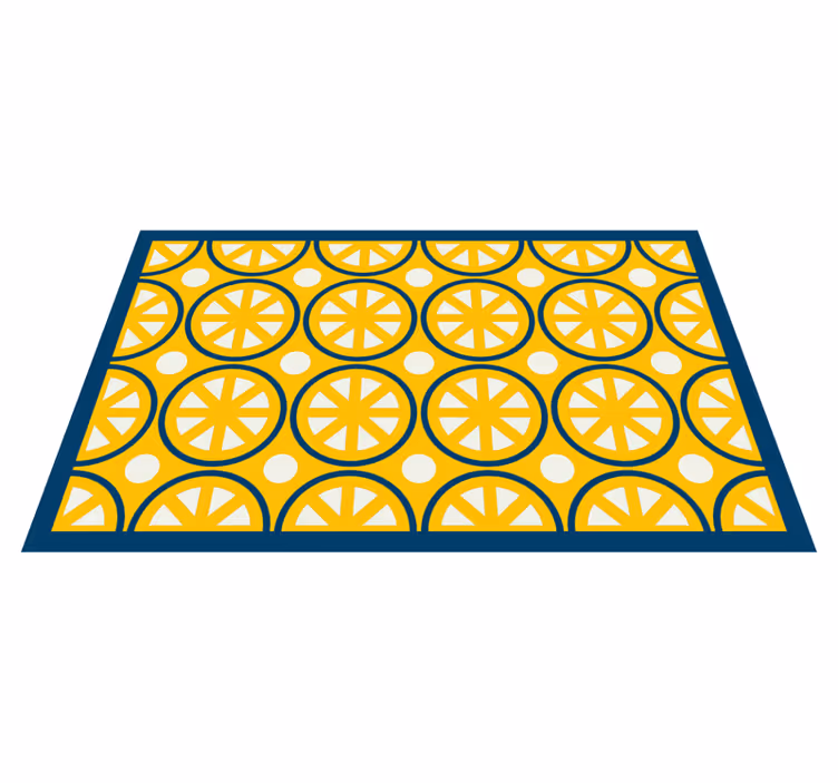 Citrusschijfjes stijl vinyl vloerkleed keuken - TenStickers
