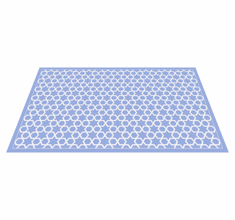 Hexagonaal sterrenmotief vinyl tapijt geometrisch - TenStickers