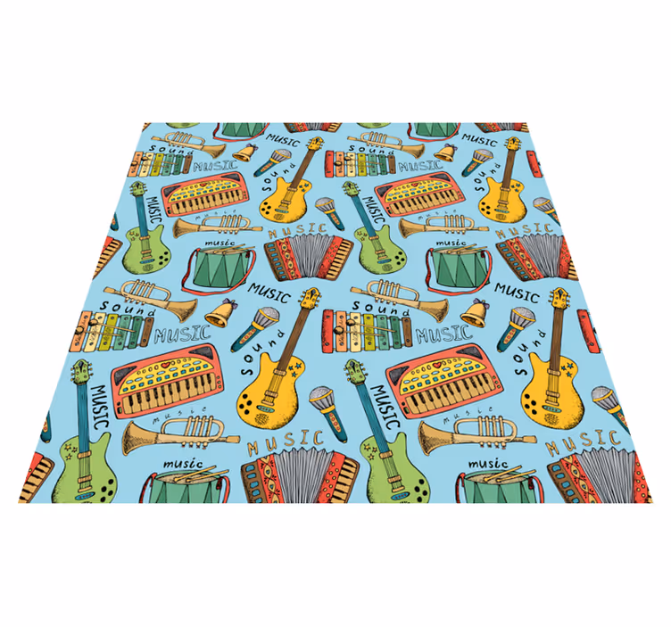 Vinyl tapijt voor meer kinderen muzikale instrumenten - TenStickers
